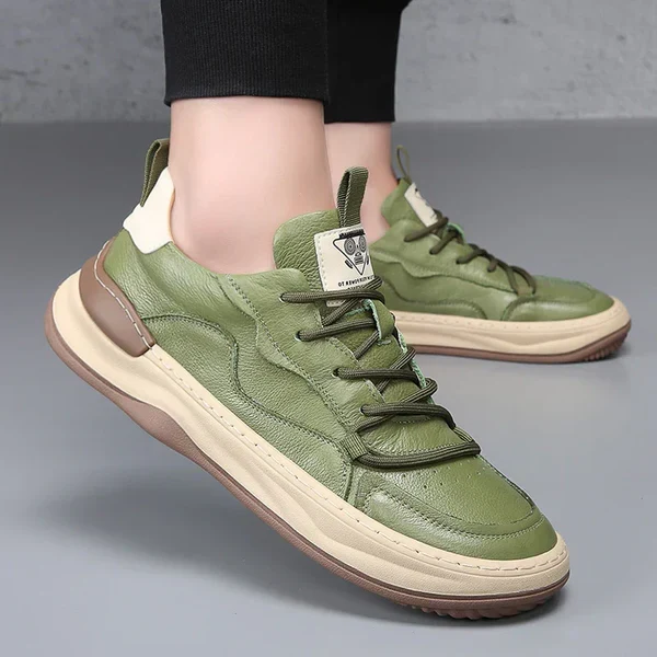 High-Sole Leather Shoes