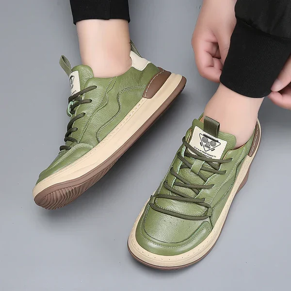 High-Sole Leather Shoes
