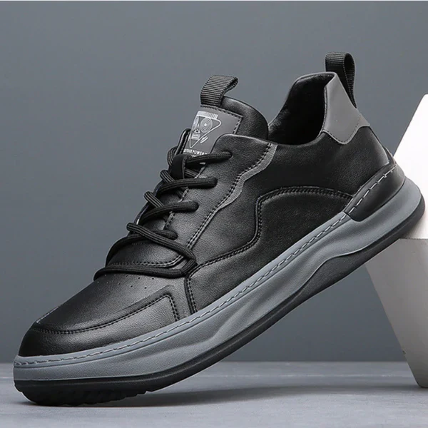 High-Sole Leather Shoes