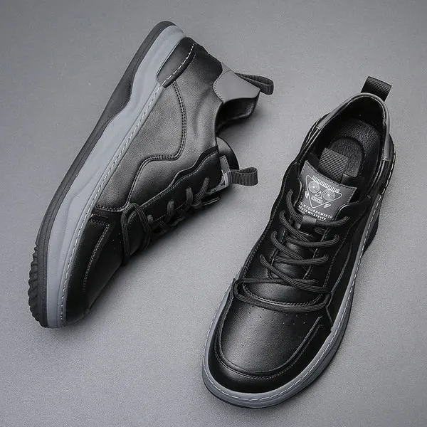 High-Sole Leather Shoes