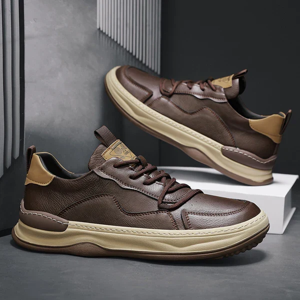 High-Sole Leather Shoes