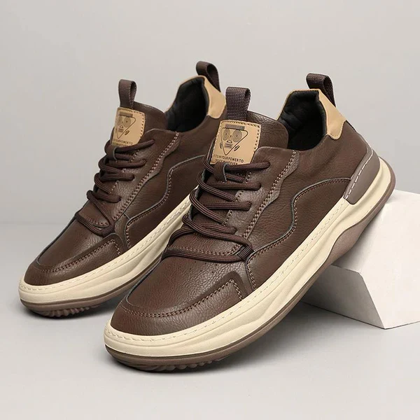 High-Sole Leather Shoes