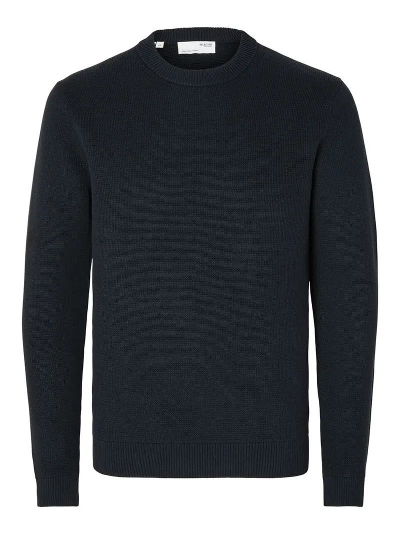 SLMDANE LS KNIT STRUCTURE CREW NECK