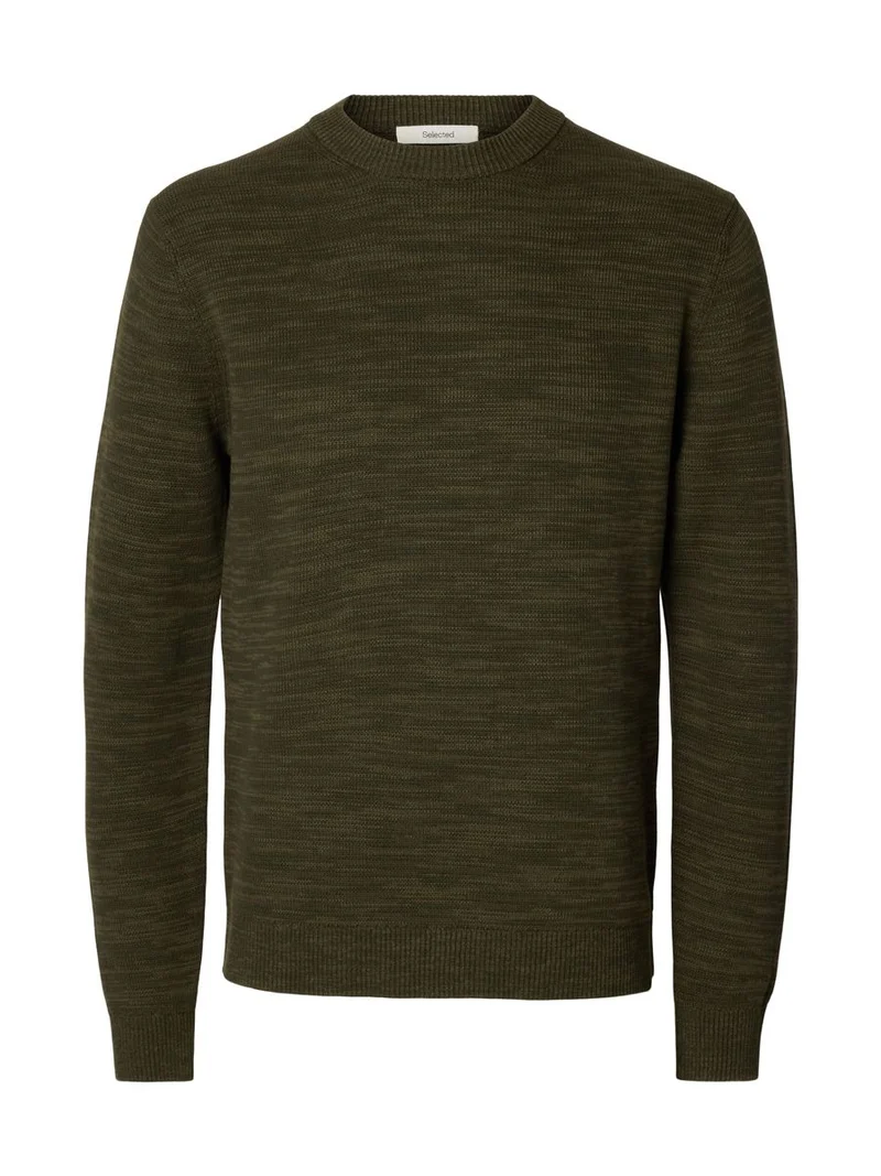 SLMDANE LS KNIT STRUCTURE CREW NECK