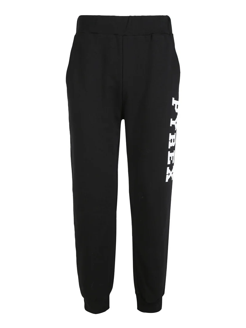 Pantaloni sportivi da uomo in felpa con polsini - nero