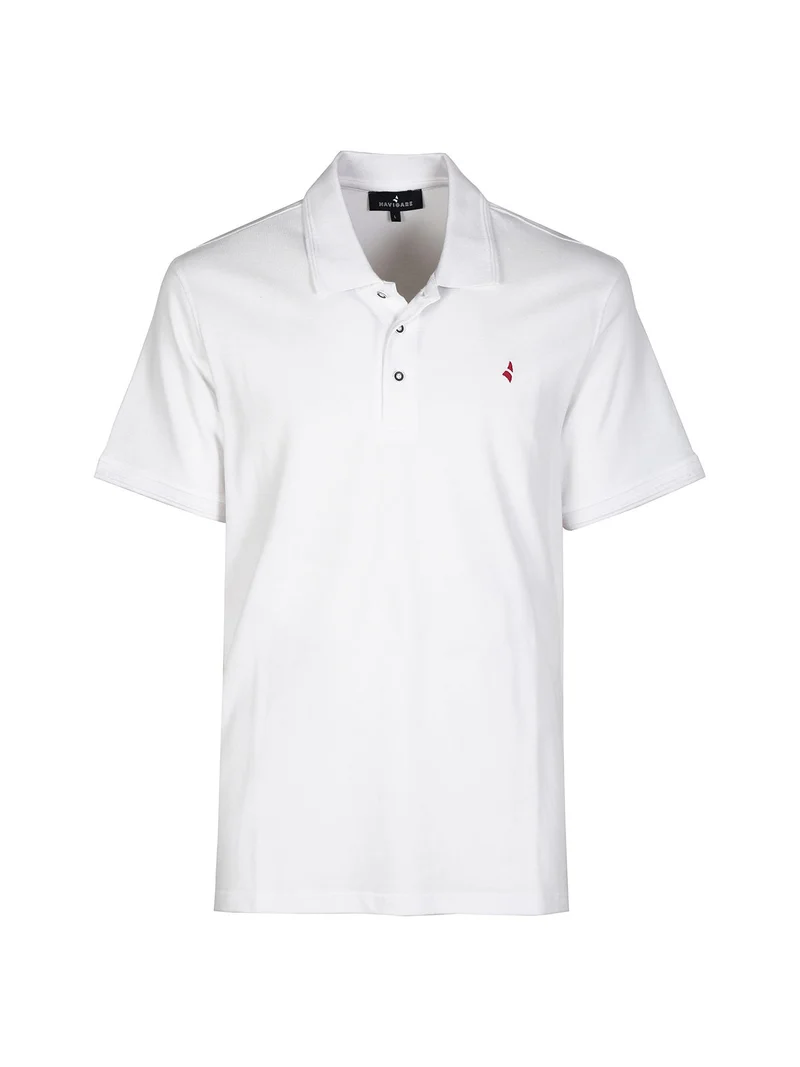 Polo da uomo manica corta con logo - bianco