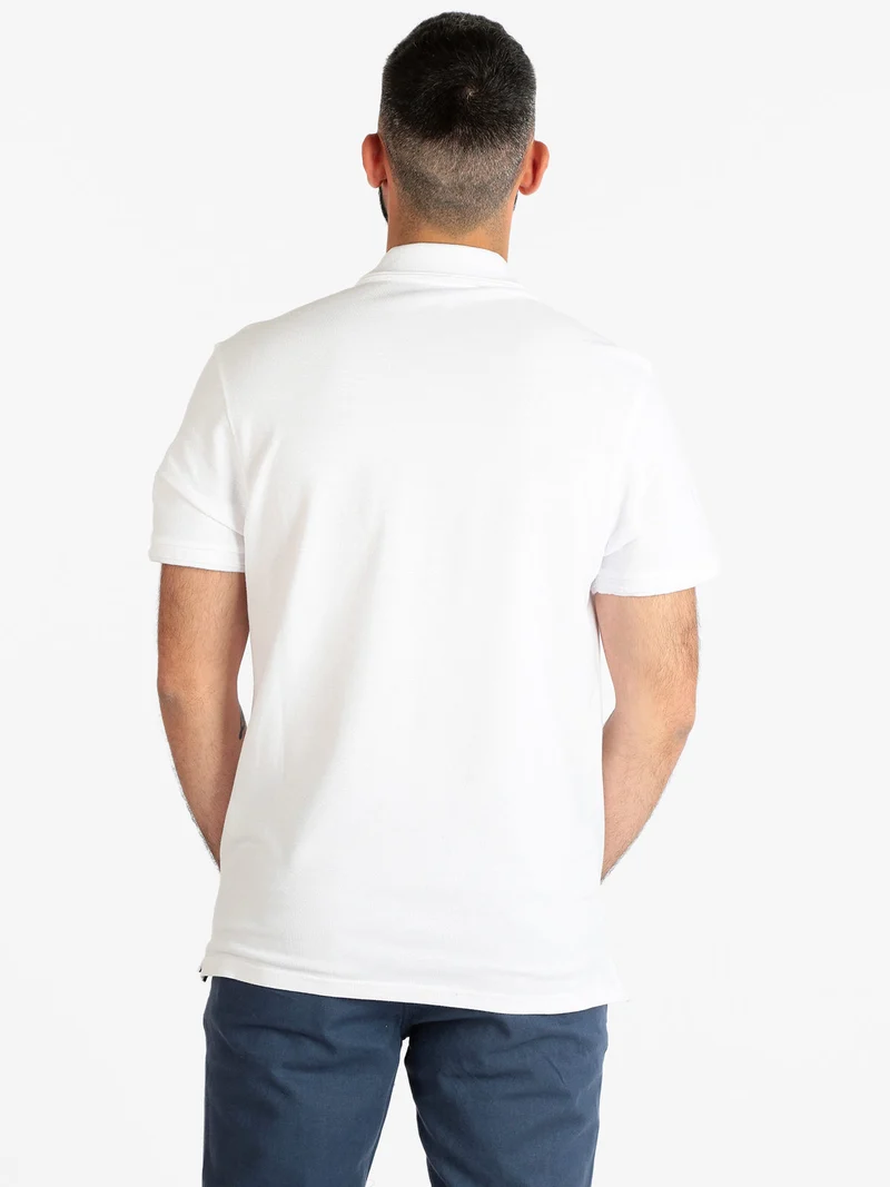 Polo da uomo manica corta con logo - bianco
