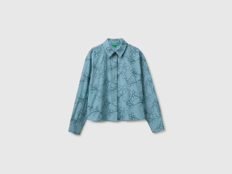 Bestickte Bluse aus 100% Baumwolle
