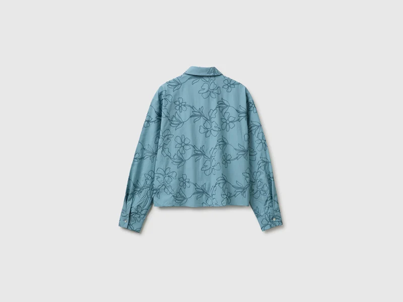 Bestickte Bluse aus 100% Baumwolle