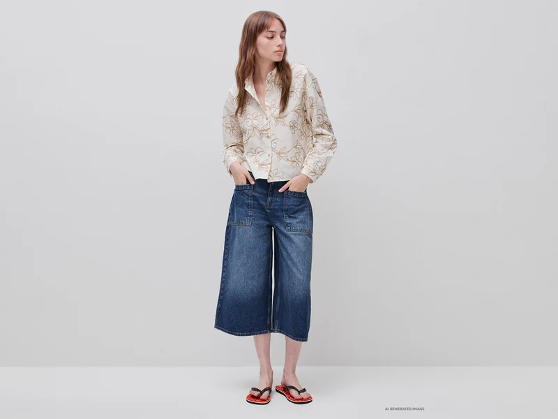Bestickte Bluse aus 100% Baumwolle