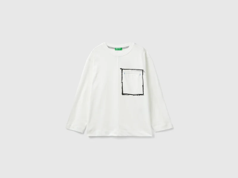 T-Shirt mit Tasche aus Bio-Baumwolle