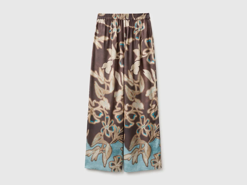 Weite Hose mit Blumenprint