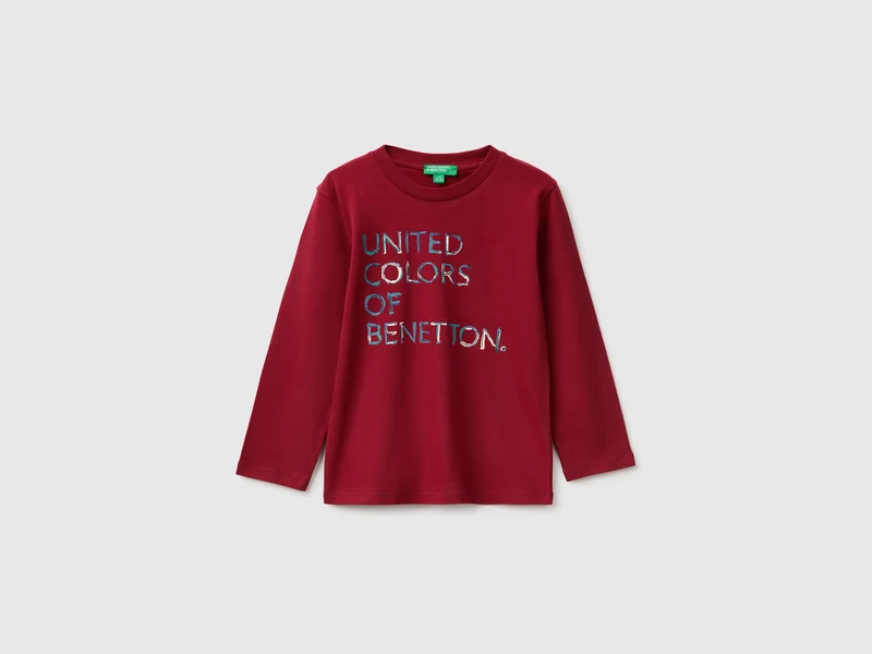 Langärmeliges T-Shirt mit Aufdruck
