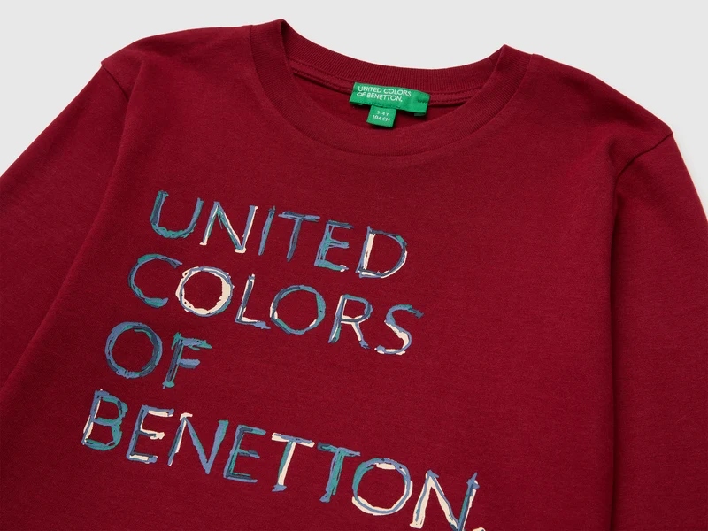 Langärmeliges T-Shirt mit Aufdruck
