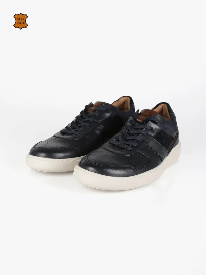 Cambro Race Sneakers in pelle uomo - blu scuro