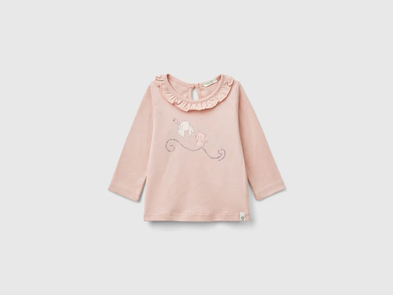 Shirt mit Rüschenkragen