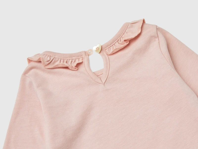 Shirt mit Rüschenkragen