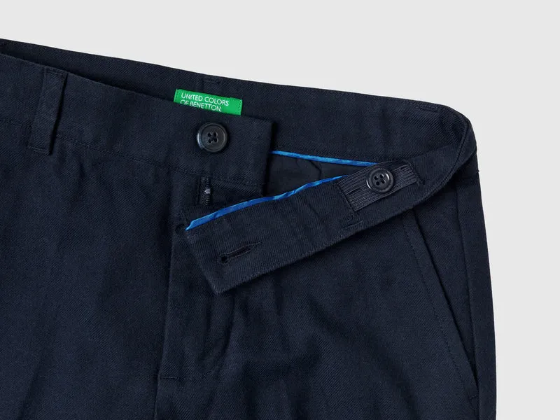 Slim-Fit Hose aus Flanell
