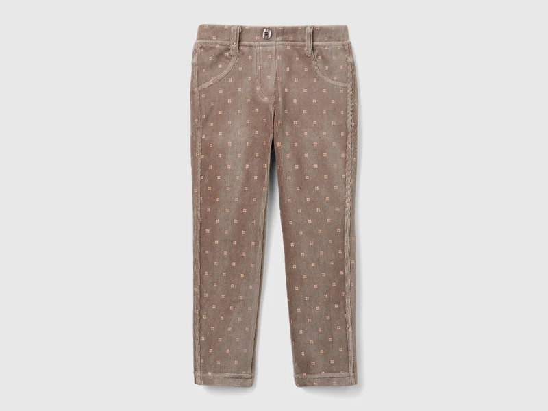 Slim Fit Hose aus Chenille