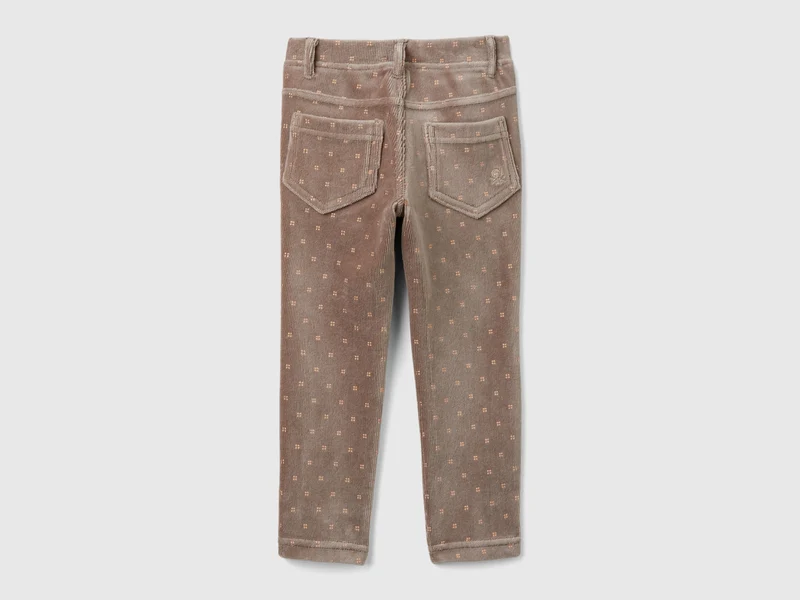 Slim Fit Hose aus Chenille