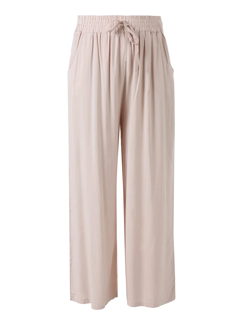 Pantaloni donna estivi in cotone - beige