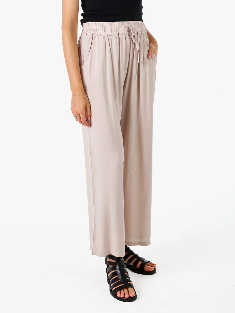 Pantaloni donna estivi in cotone - beige