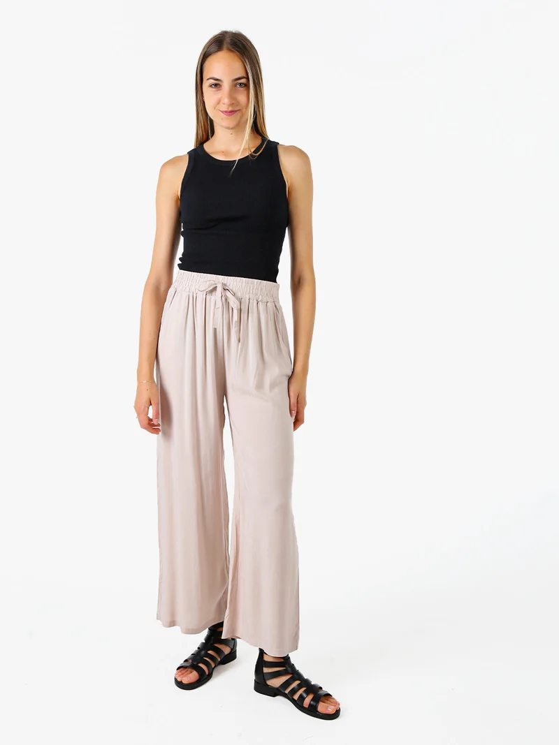 Pantaloni donna estivi in cotone - beige