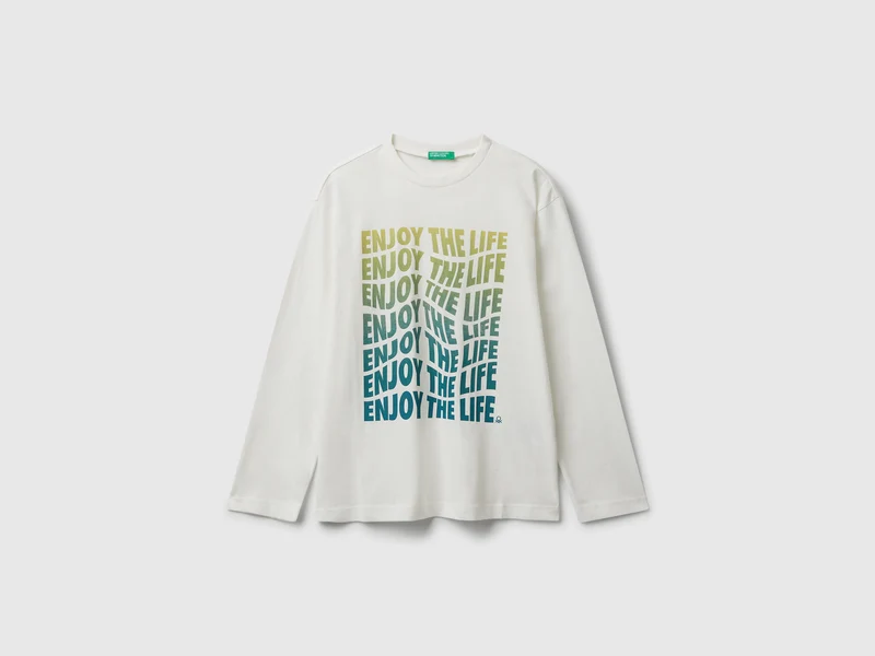 Baumwoll-T-Shirt mit Aufdruck