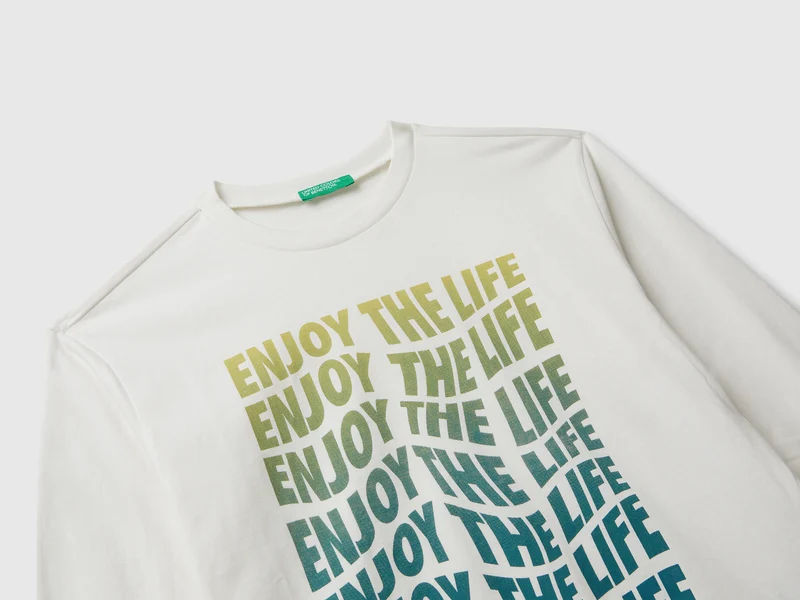 Baumwoll-T-Shirt mit Aufdruck