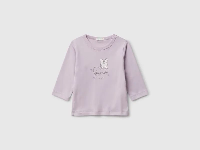 Baumwoll-T-Shirt mit Aufdruck
