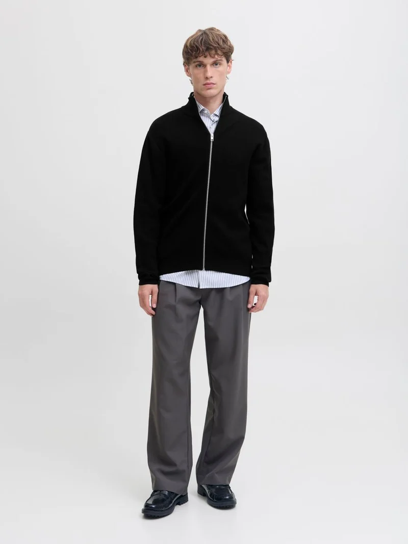 JJMILANO STITCH HIGH NECK CARDIGAN
