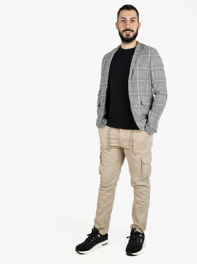 Blazer casual da uomo - grigio