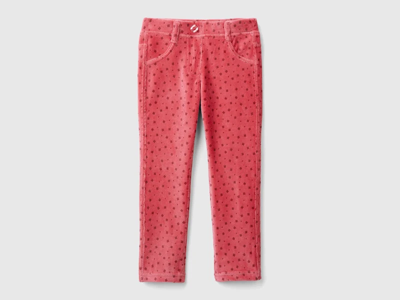 Slim Fit Hose aus Chenille