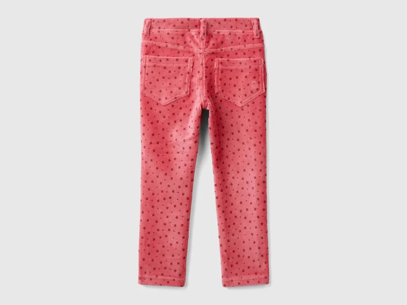 Slim Fit Hose aus Chenille