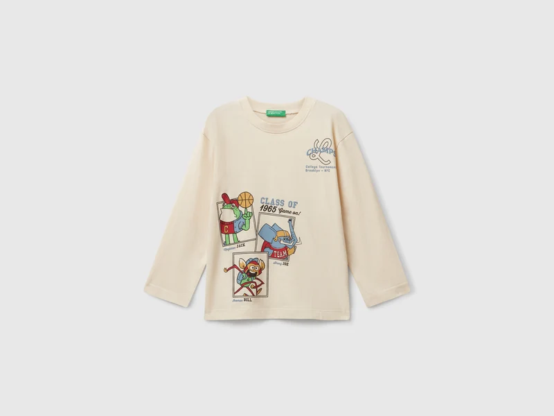 Langarm-T-Shirt mit Aufdruck