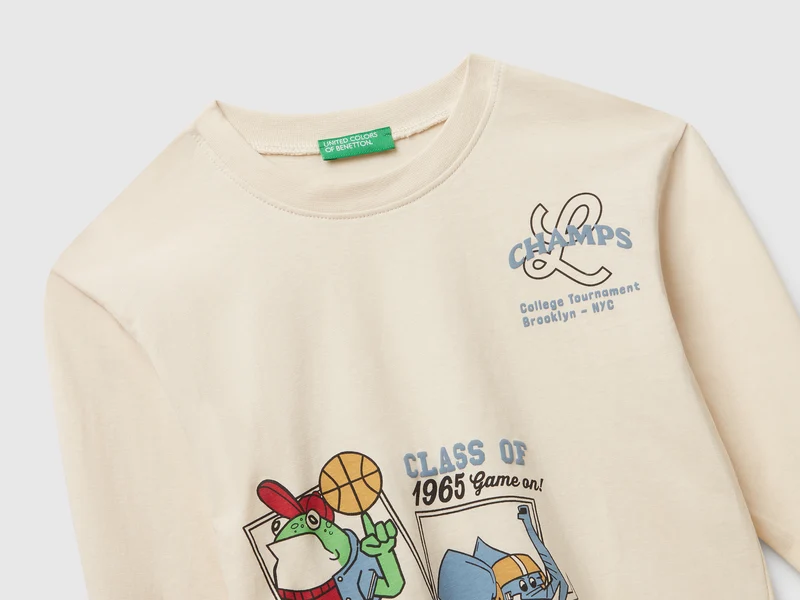 Langarm-T-Shirt mit Aufdruck