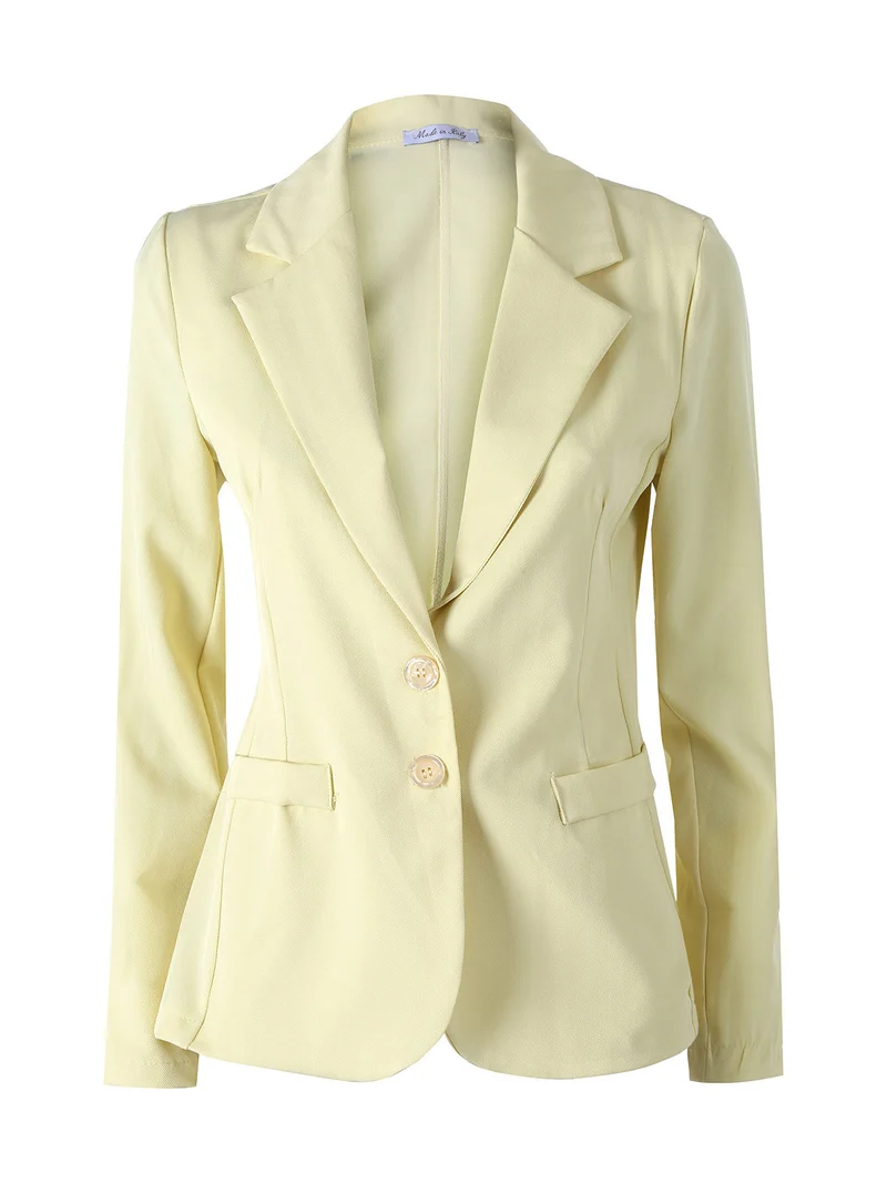 Blazer donna con bottoni - giallo
