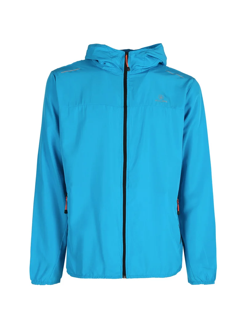 Giacca running da uomo con cappuccio - blu