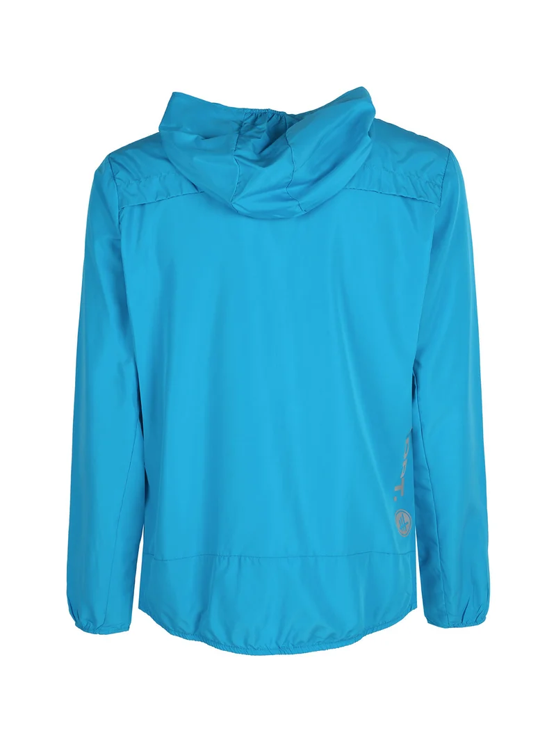 Giacca running da uomo con cappuccio - blu