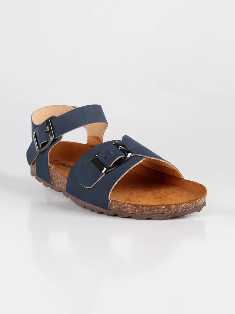 Sandali anatomici in pelle blu