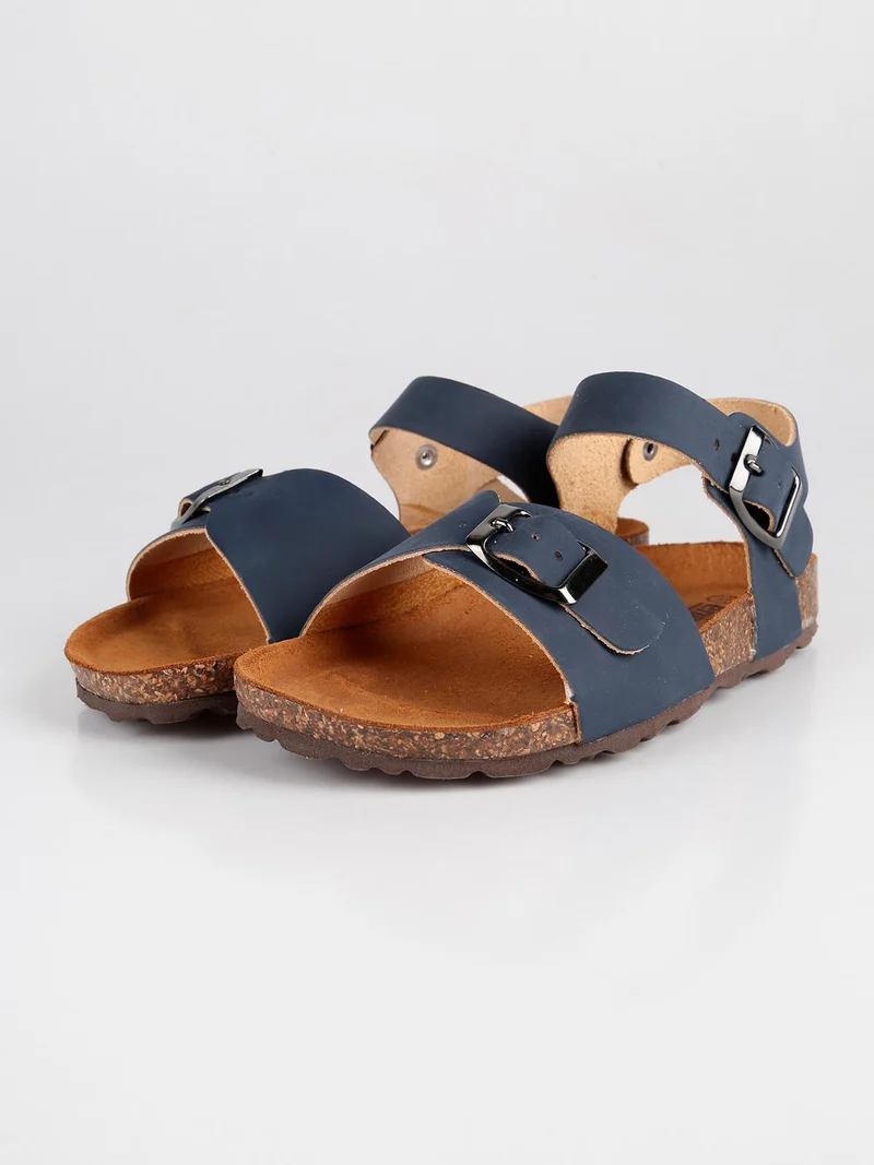 Sandali anatomici in pelle blu