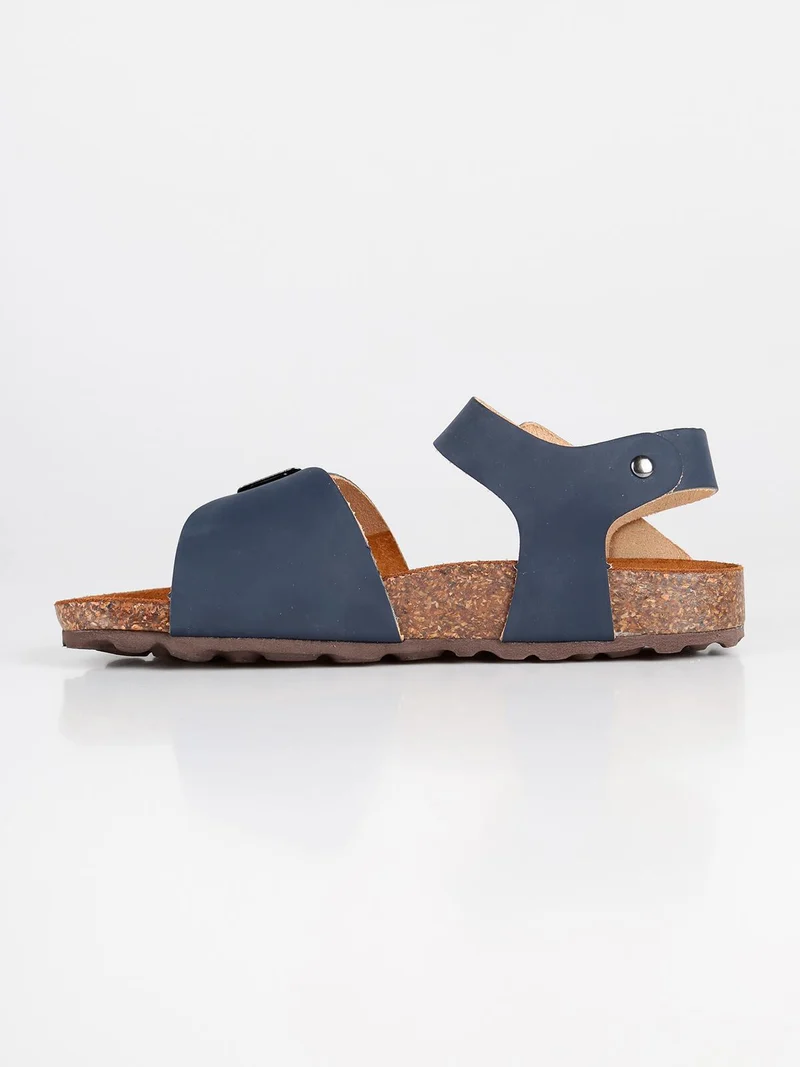 Sandali anatomici in pelle blu