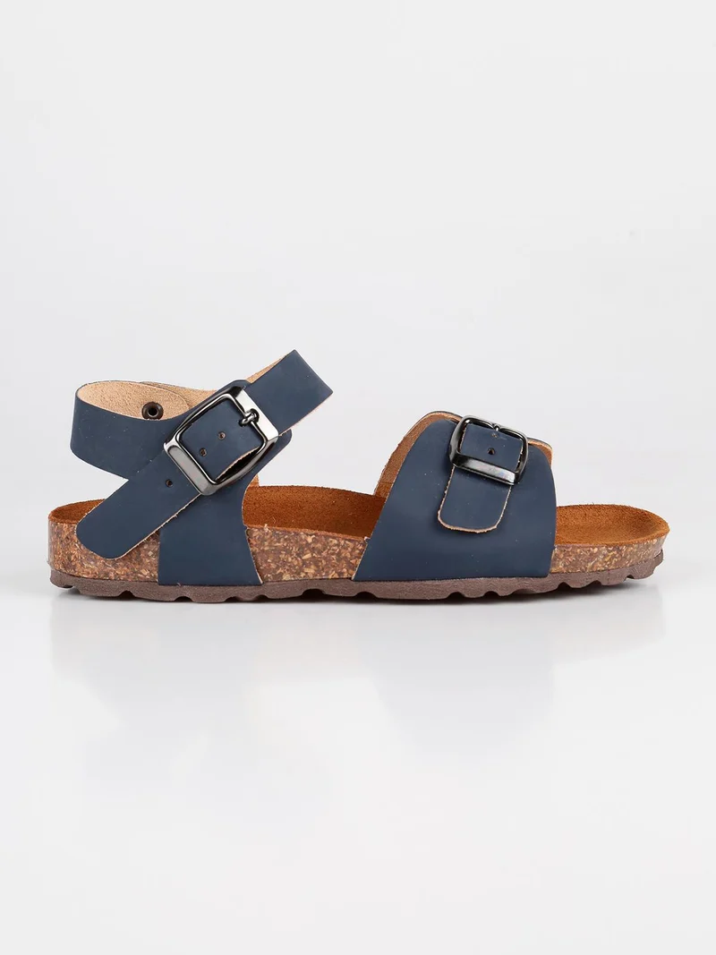 Sandali anatomici in pelle blu