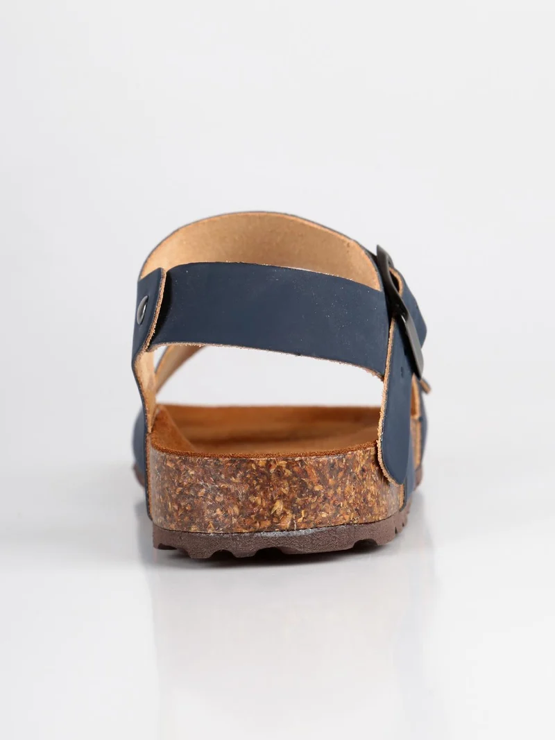 Sandali anatomici in pelle blu