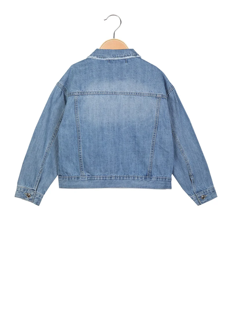 Giacca in jeans da bambina con strass - jeans