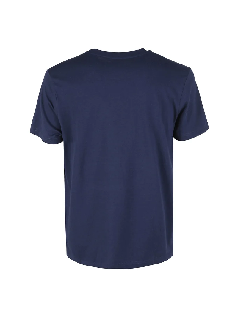T-shirt uomo slim fit in cotone - blu scuro