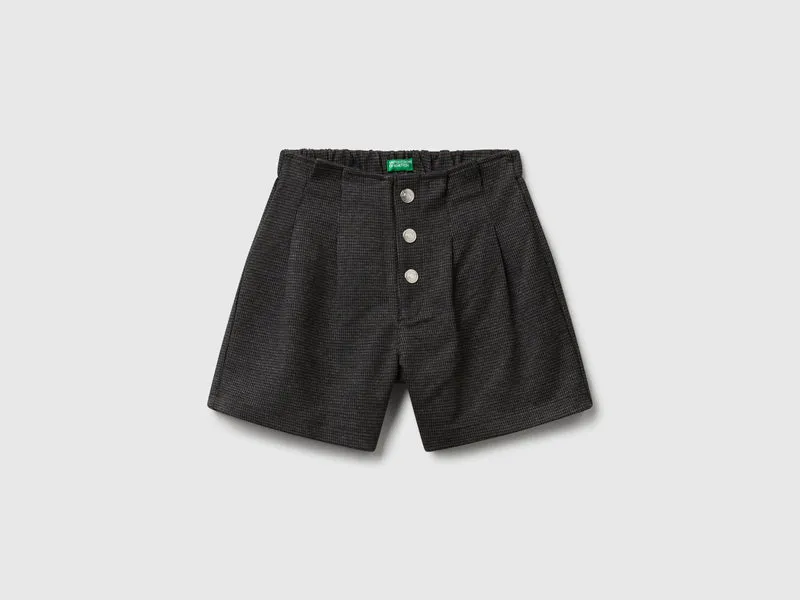 Shorts mit Hahnentrittmuster