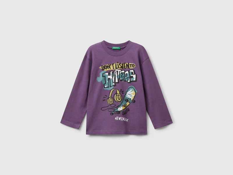 Langarm-T-Shirt mit Aufdruck