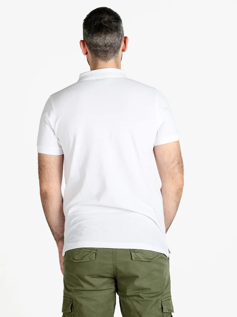 Polo da uomo a maniche corte - bianco