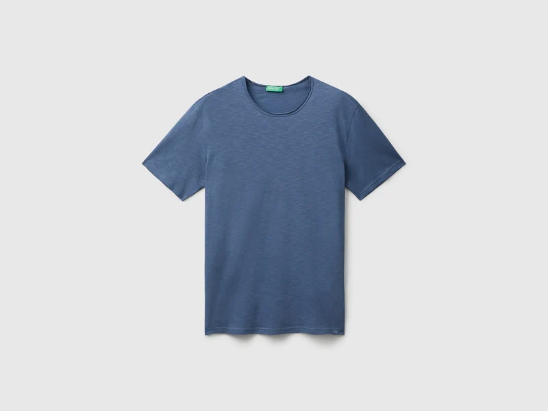 T-Shirt aus geflammter Baumwolle